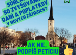 BOJ PROTI ZVYŠOVANIU DANÍ A POPLATKOV V NOVÝCH ZÁMKOCH !